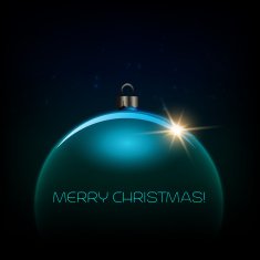 Merry Christmas Bauble greeting card N8