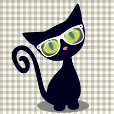 Hipster Black kitten N2