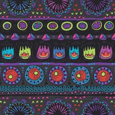 Magic seamless pattern with abstract flowers and nature Endless background N4