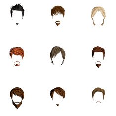 Man hair style set N3