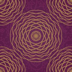 Ornamental seamless pattern with large flowers N2