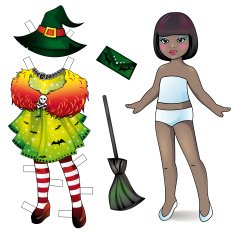 Paper doll Halloween collection N9
