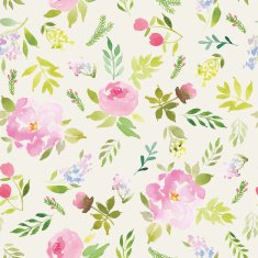 Watercolor flower pattern N175