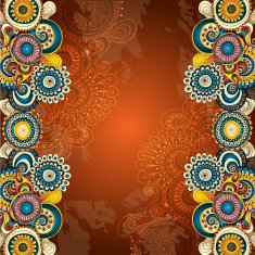 Vector abstract floral decorative background N55