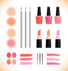 Make up vector icons set
