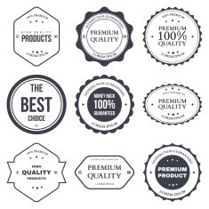 Set of retro vintage badges and labels N5
