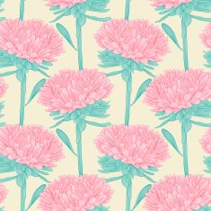 seamless background with flowers aster