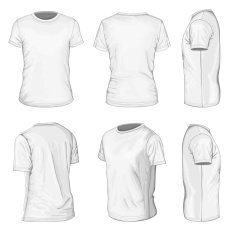 men's white short sleeve t-shirt design templates N4