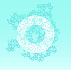 cluster fluff abstract circle pattern