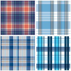 Vector tartan textile texture set N13