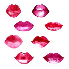 Collection of red beautiful lips N2
