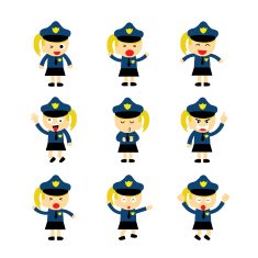 policewoman vector cartoon N2