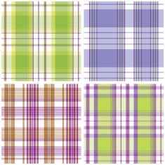 Vector tartan textile texture set N14