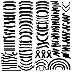Mega collection of retro ribbons and labels N3