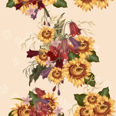 Floral seamless vector pattern with flowers N2