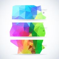 Abstract vector mosaic banners N155