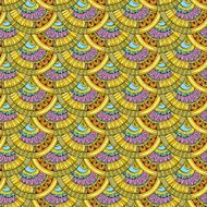 Spiral scales decorative doodles seamless pattern N2