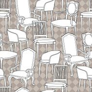 Vector pattern with armchairs N5