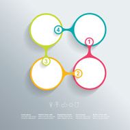 Circle step by template Business color vector Infographic
