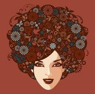 Floral hairstyle