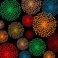vector of color fireworks
