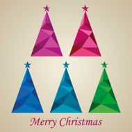 Abstract geometrical Triangles Christmas Tree