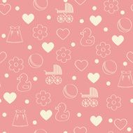 Seamless girly background