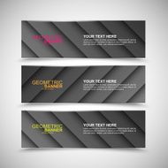 Collection origami banners