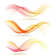 Set of vector color curve lines design element N2