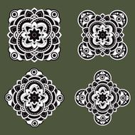 Set of decorative rosettes elements N2
