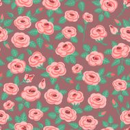 Seamless pattern of roses N10