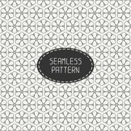 Vector seamless retro vintage hipster line pattern with flowers N6