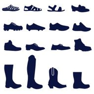 Different types of men&#039;s footwear