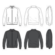 blank bomber jacket with zipper
