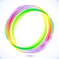 Rainbow vector abstract circle frame