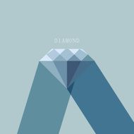 abstract blue diamond pattern icon for design