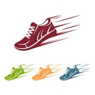 Speeding running shoe icons N3