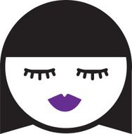 Girl with purple lips contemporary vector