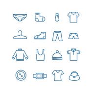 Different clothes silhouettes