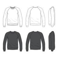 Blank raglan long sleeve sweatshir