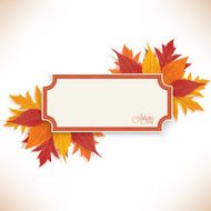 Autumn and Thanksgiving Label