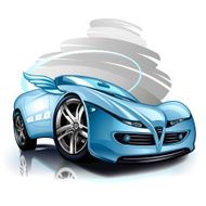Stylized posh car racing