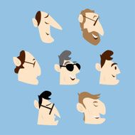 Face characters of man