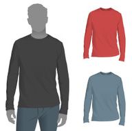 Men&#039;s Longsleeve T-Shirt Mockup Template