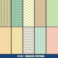 collection of modern seamless patterns for making wallpapers