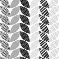 Monochrome seamless pattern of abstract leaves N10