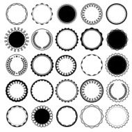 Set of round frames for design