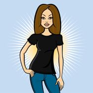 Black T-shirt Girl