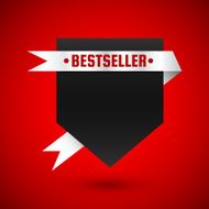 Sale Tag offer with ribbon Ribbons and blank paper Bestseller