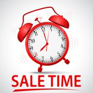 sale promotion with alarm clock